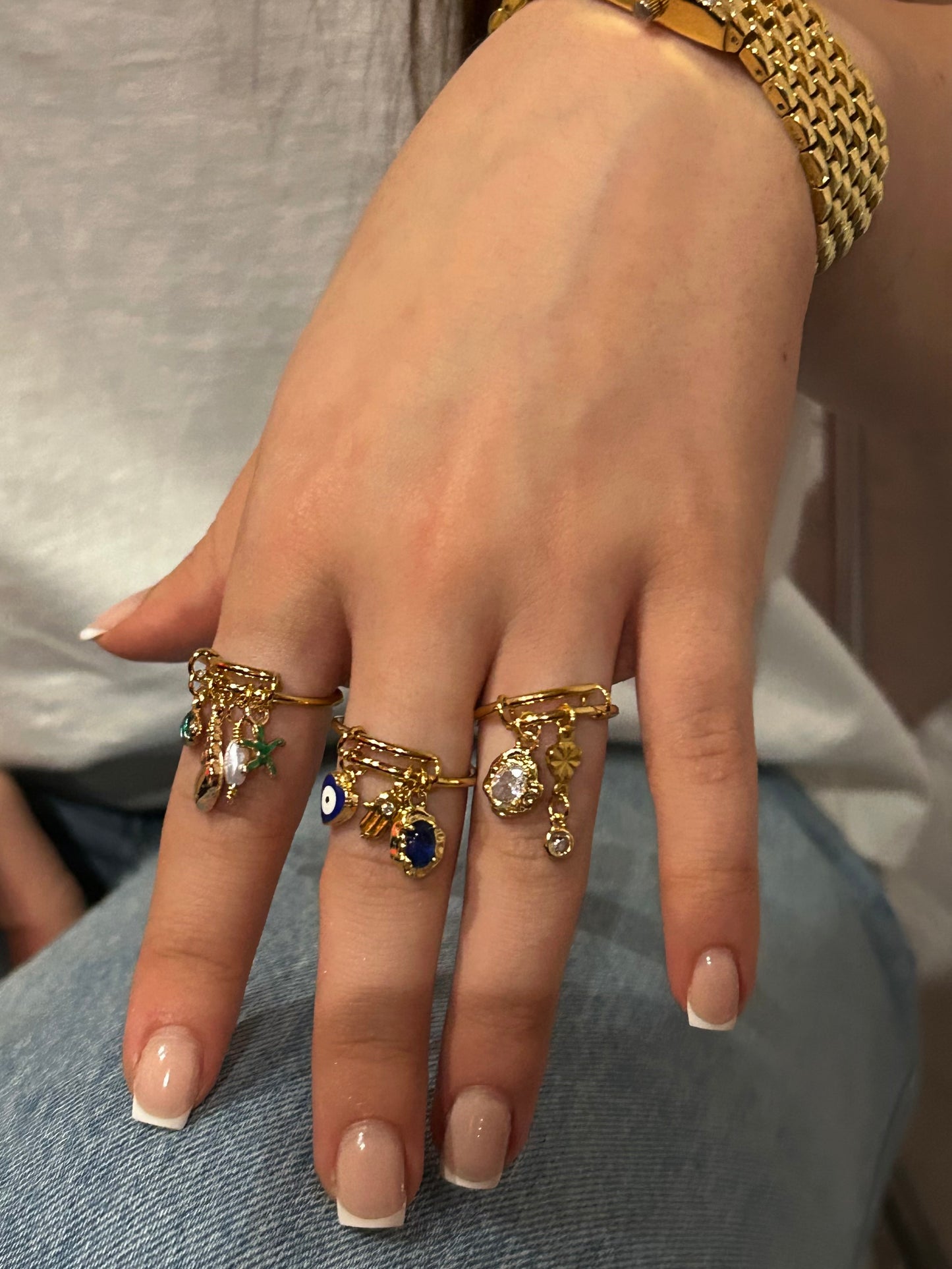 maximalist unique vintage gold jewelry