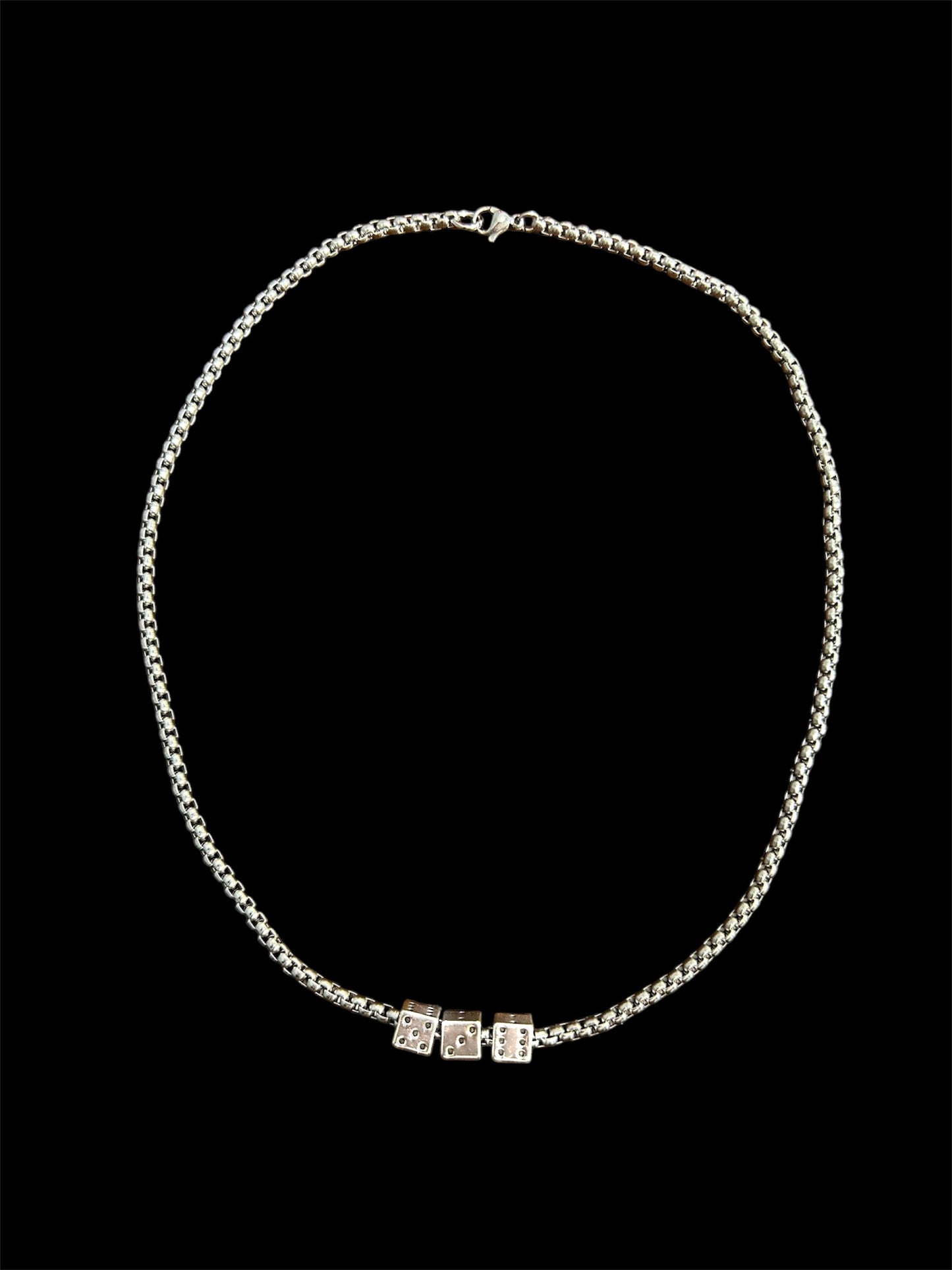 Silver Dice Necklace