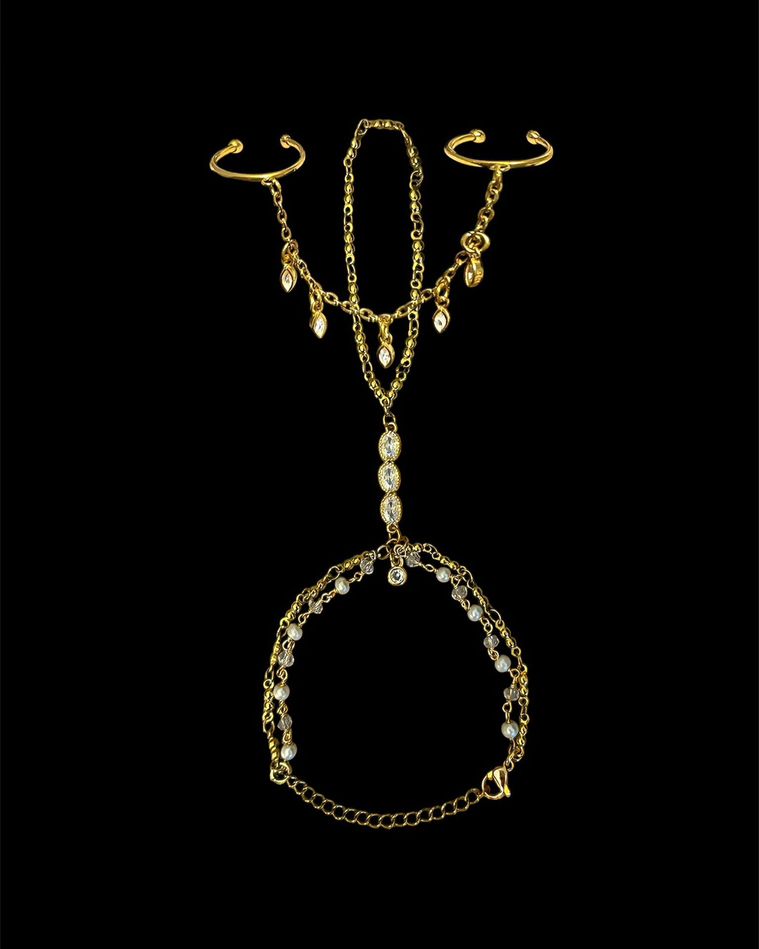 Gold jewelry stacking set